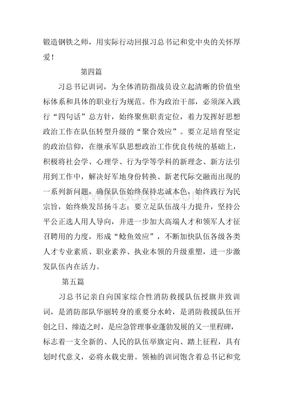 消防授旗训词心得体会精选5篇Word格式文档下载.docx_第3页