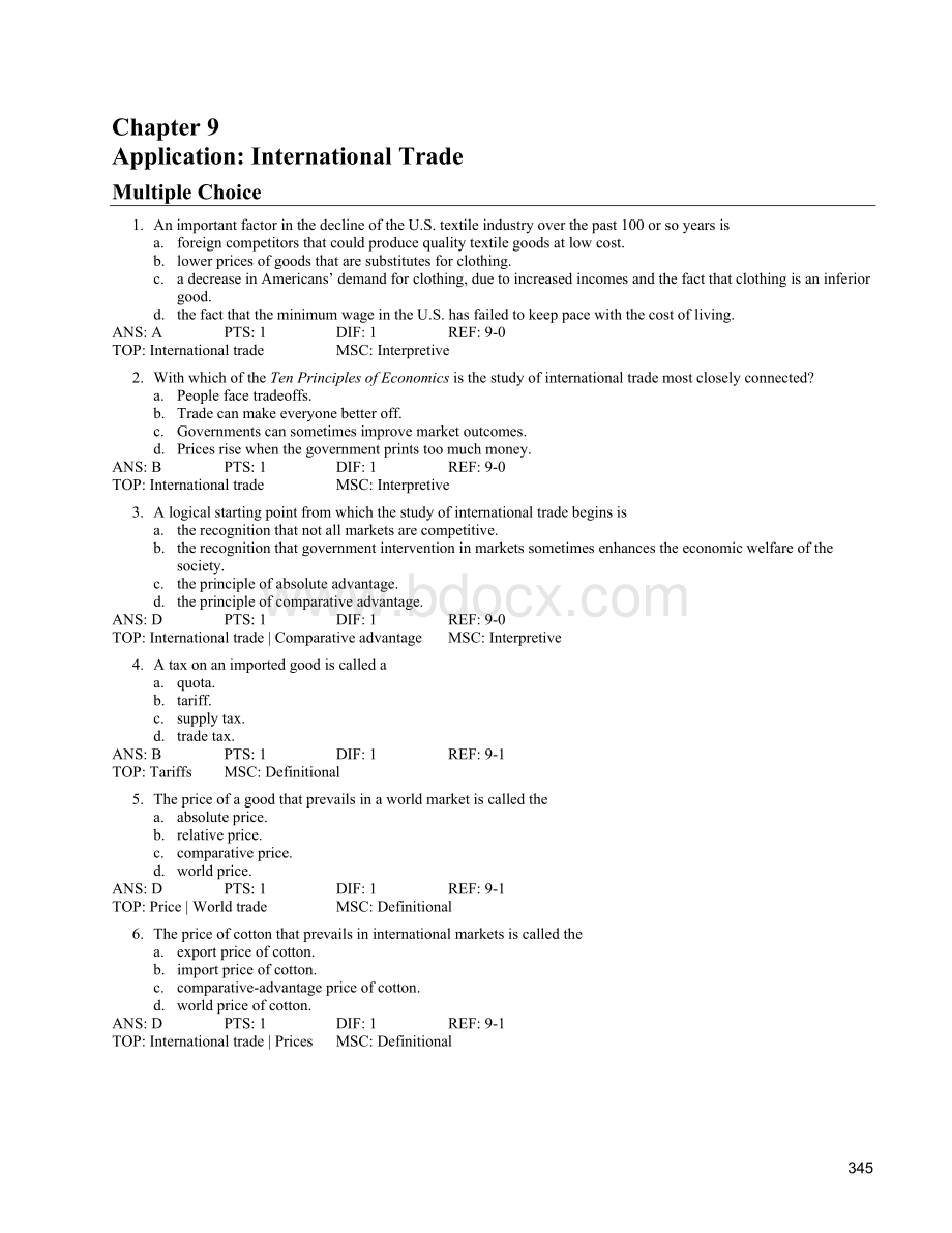 经济学原理对应练习09Word文件下载.doc_第1页