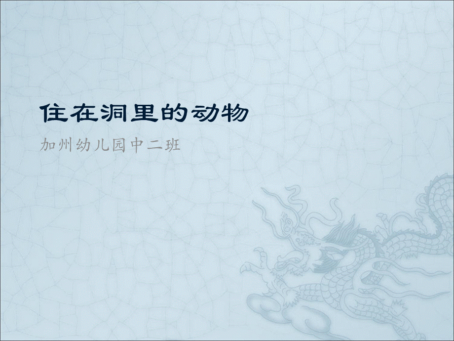 住在洞里的动物PPT推荐.ppt