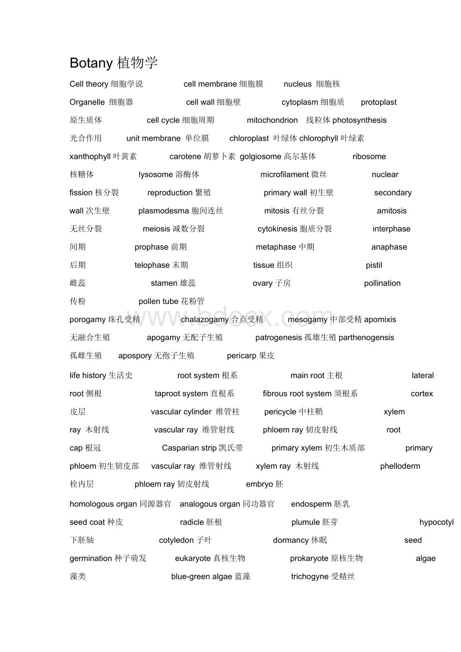 生物学专业英语词汇.doc_第1页