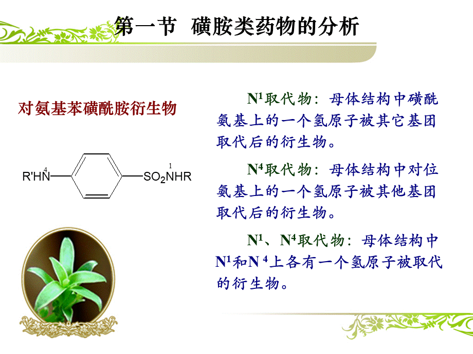 第八章--磺胺类和喹诺酮类药物的分析.ppt