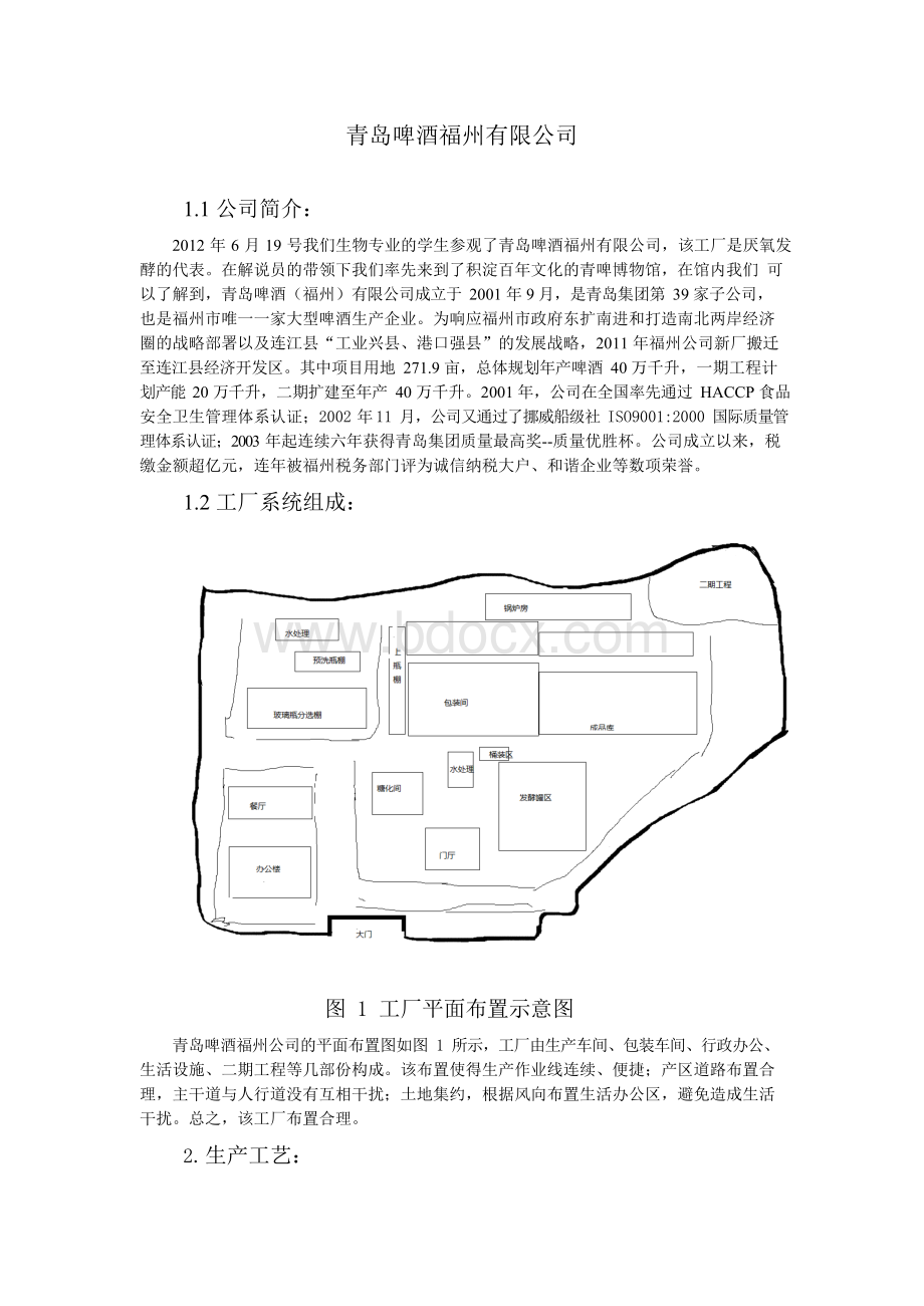 青岛啤酒实习报告文档格式.docx_第1页