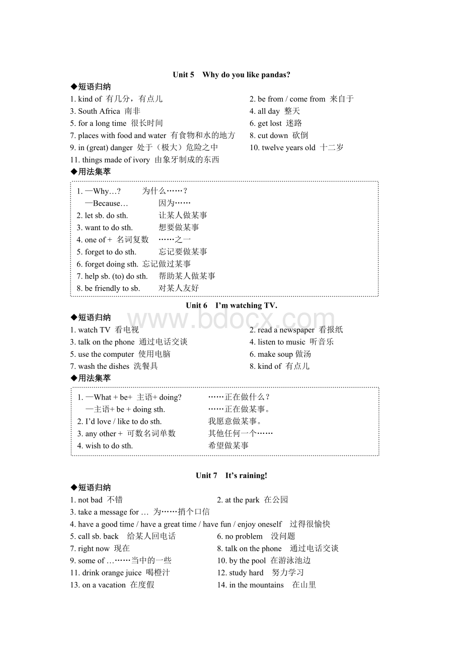 人教版七年级下册英语各单元知识点归纳Word格式.doc_第3页