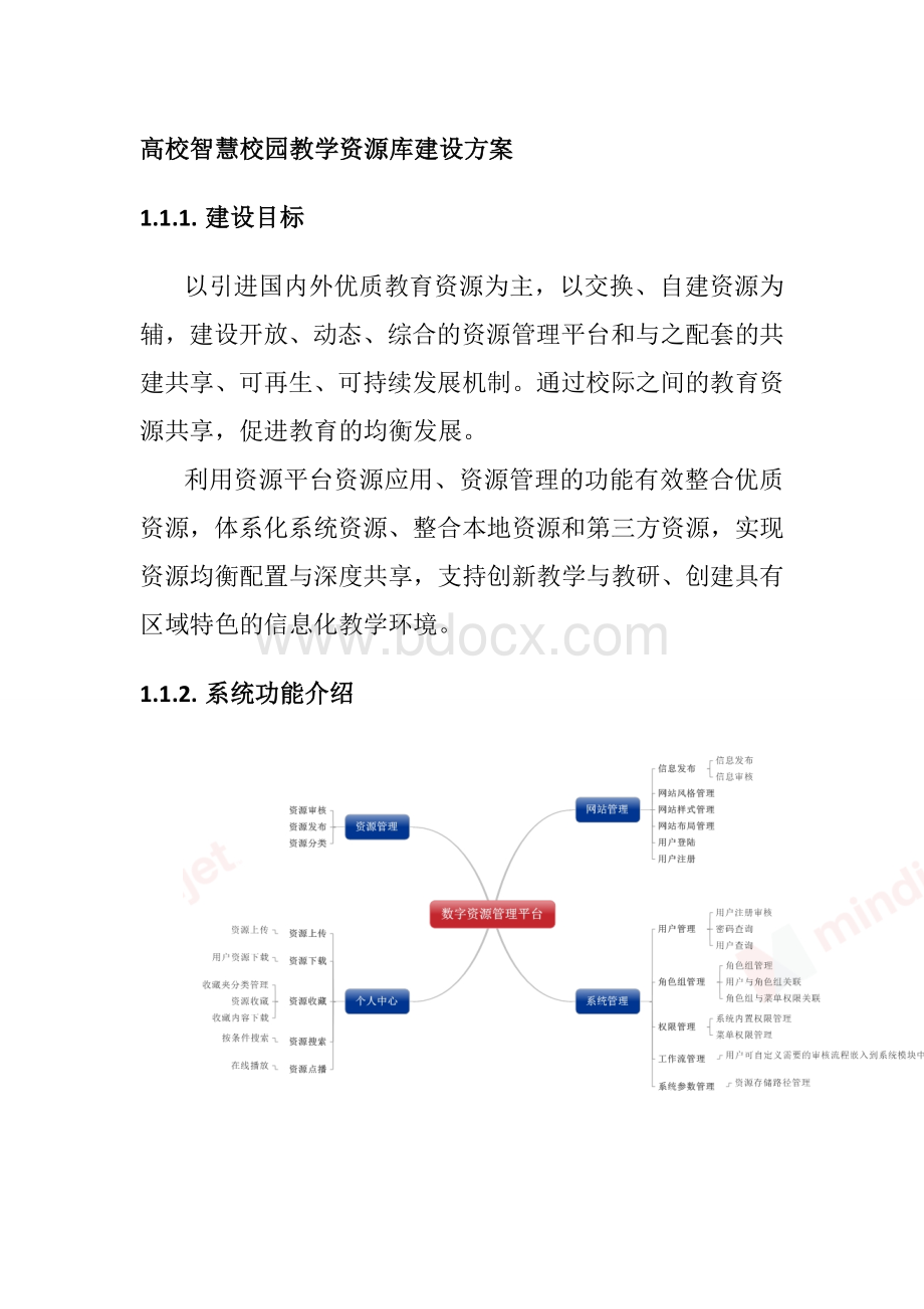 高校智慧校园教学资源库建设方案Word格式.doc_第1页