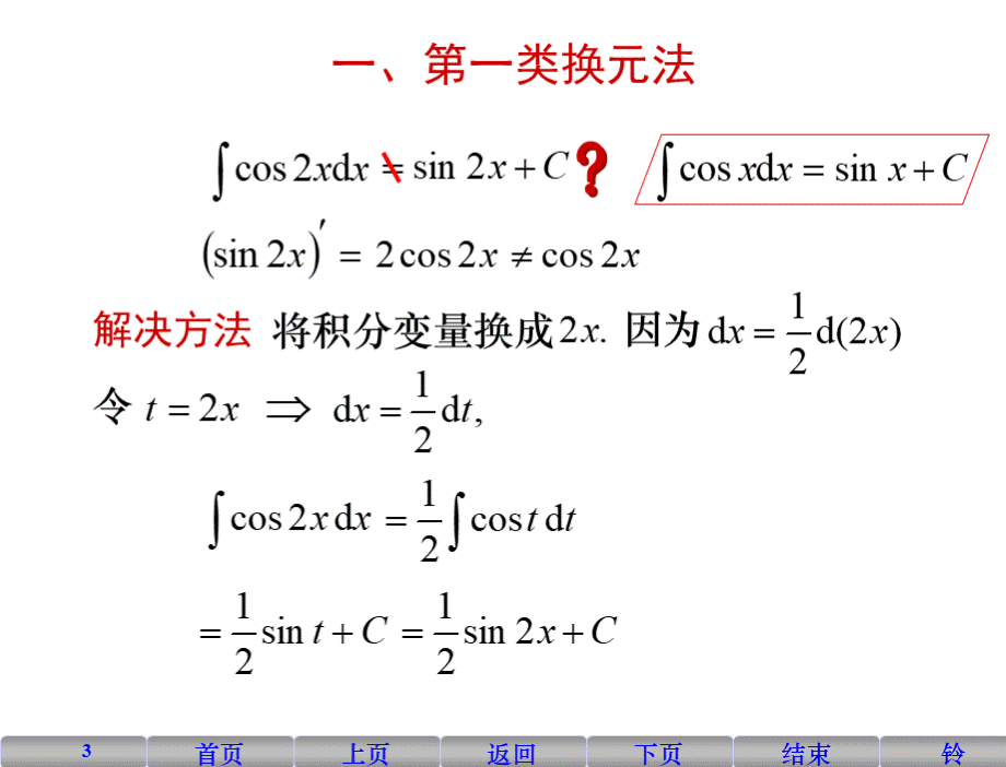 不定积分的第一类换元积分法PPT推荐.ppt_第3页