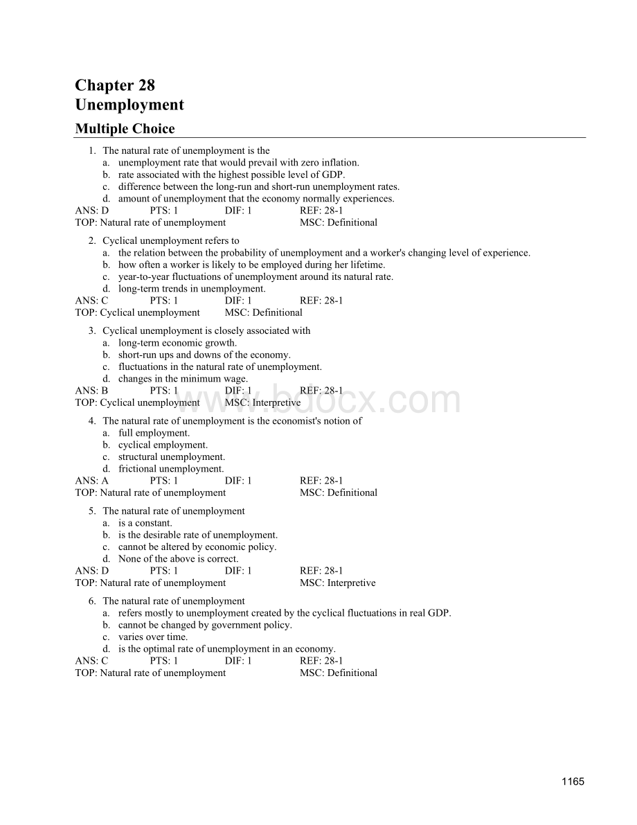 经济学原理对应练习28.doc_第1页