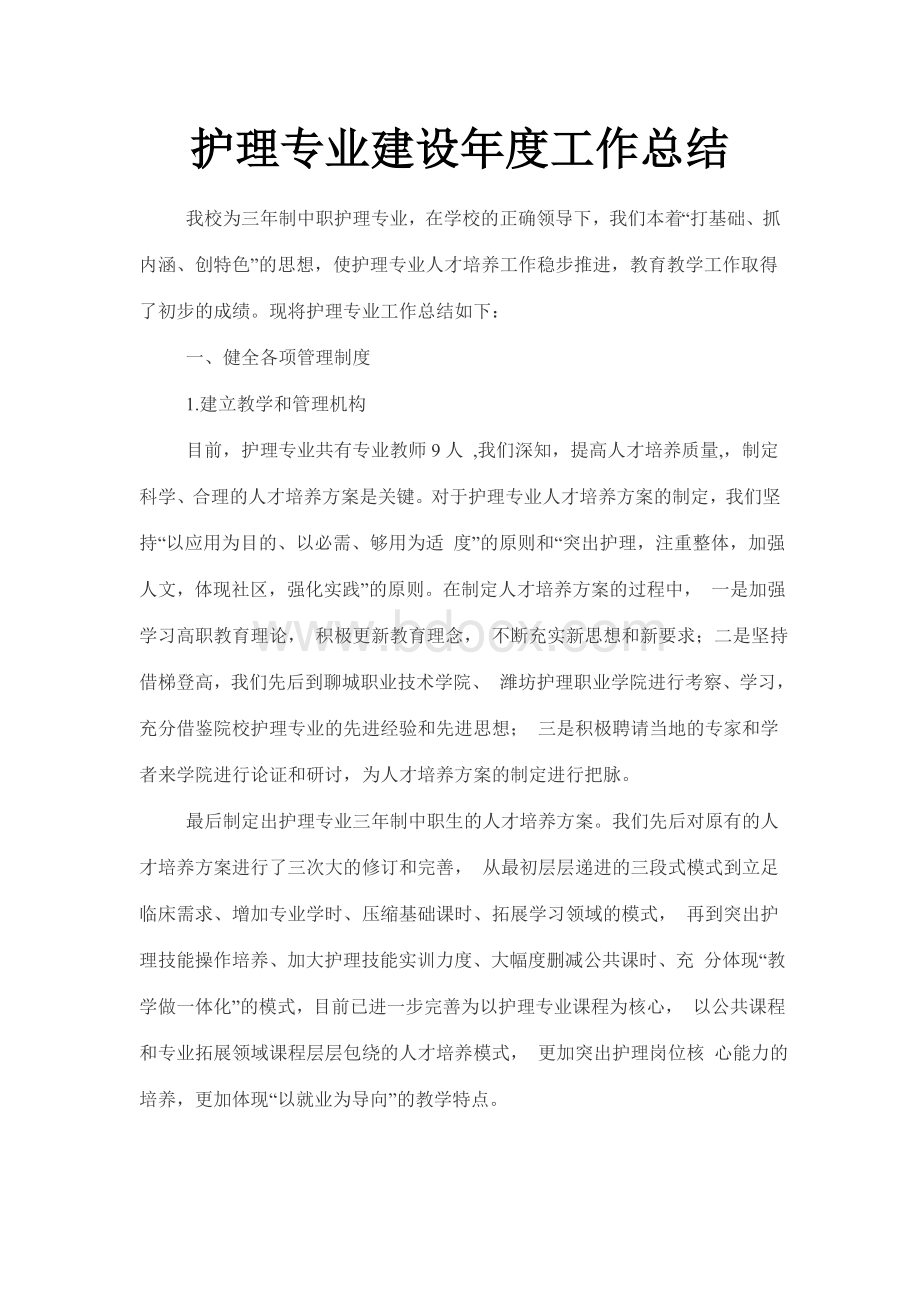 专业建设年度总结Word格式.doc_第1页