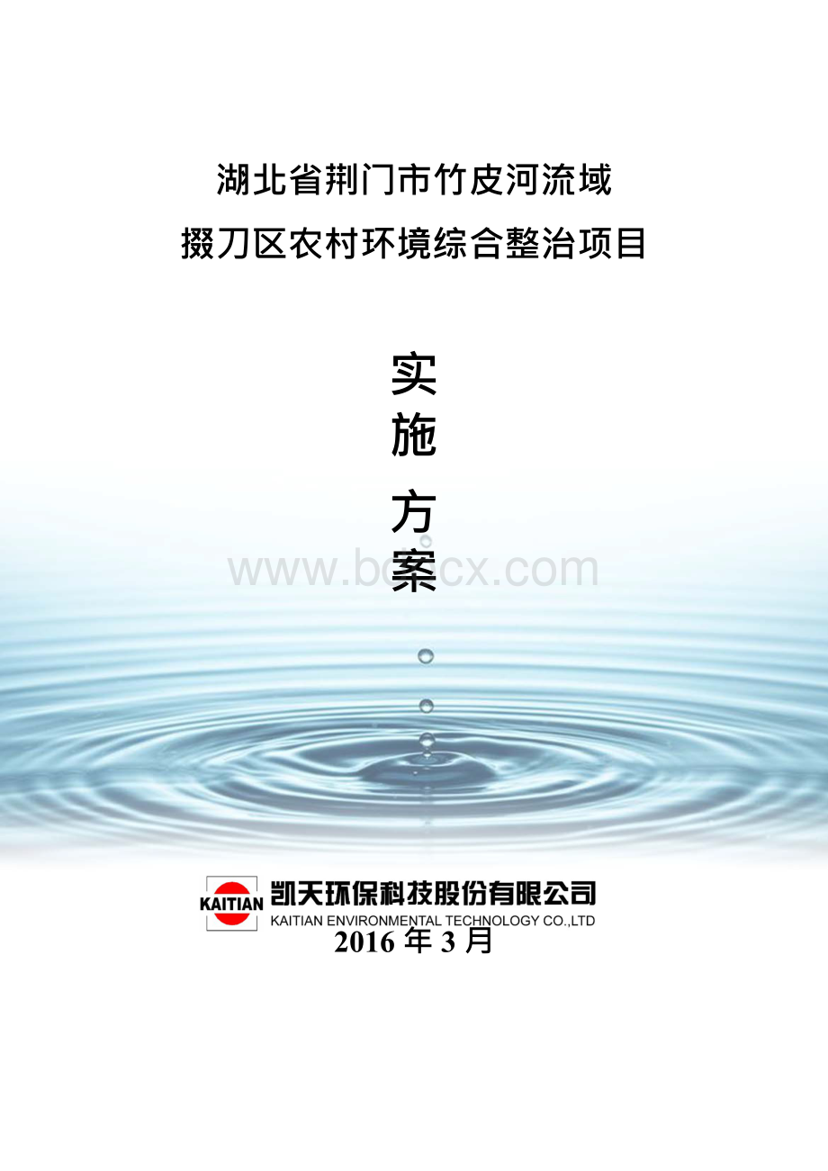 荆门市竹皮河流域掇刀区农村环境综合整治项目实施方案Word格式文档下载.docx