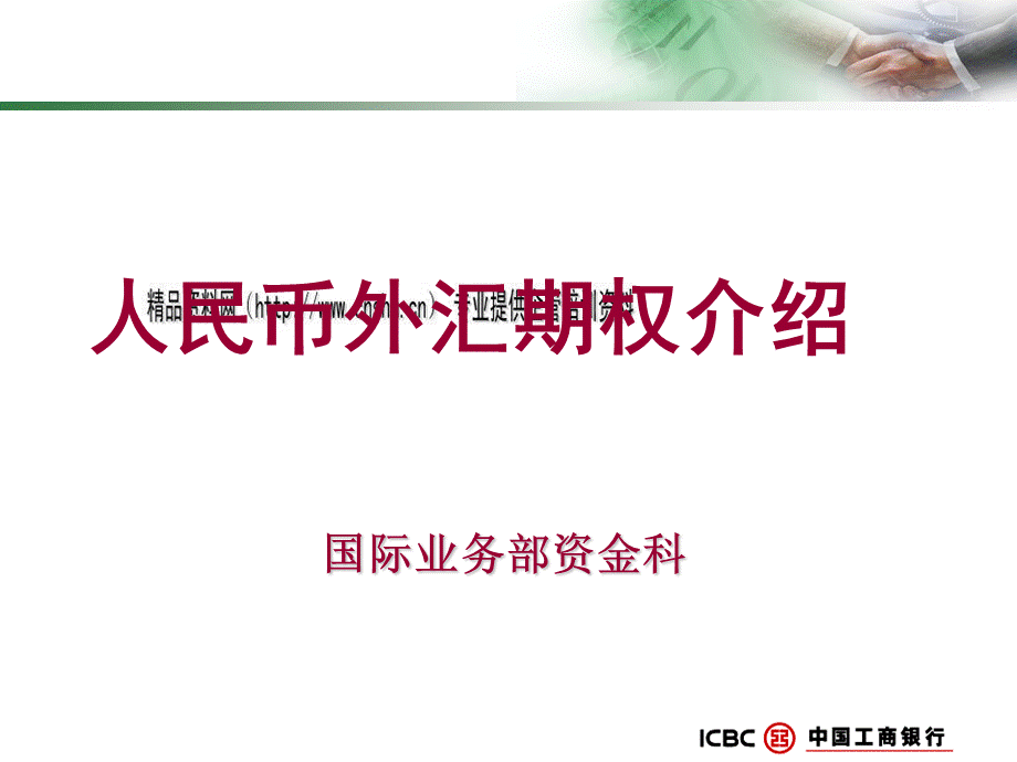 工商银行人民币外汇期权综合介绍.ppt