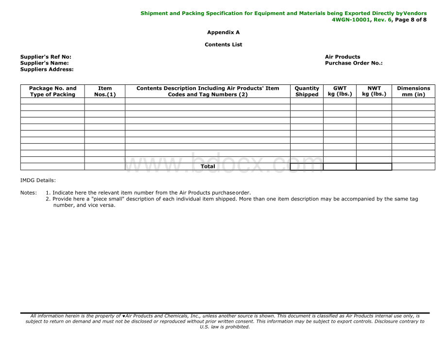 packing listWord文档下载推荐.docx