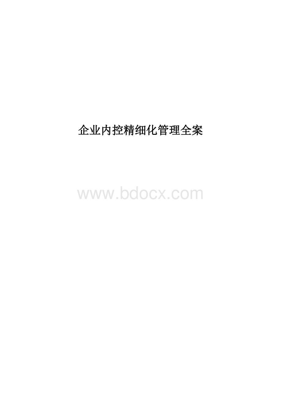 企业内控精细化管理全案Word格式文档下载.doc_第1页