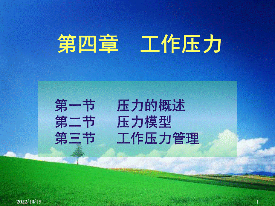 组织行为学第四章工作压力ppt.ppt_第1页