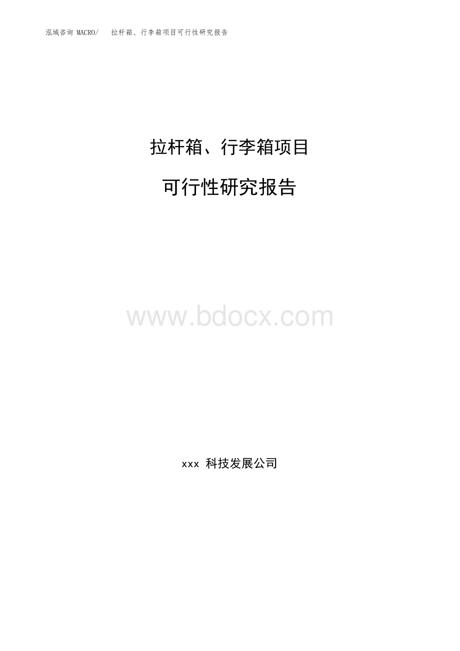 拉杆箱、行李箱项目可行性研究报告范文.docx_第1页
