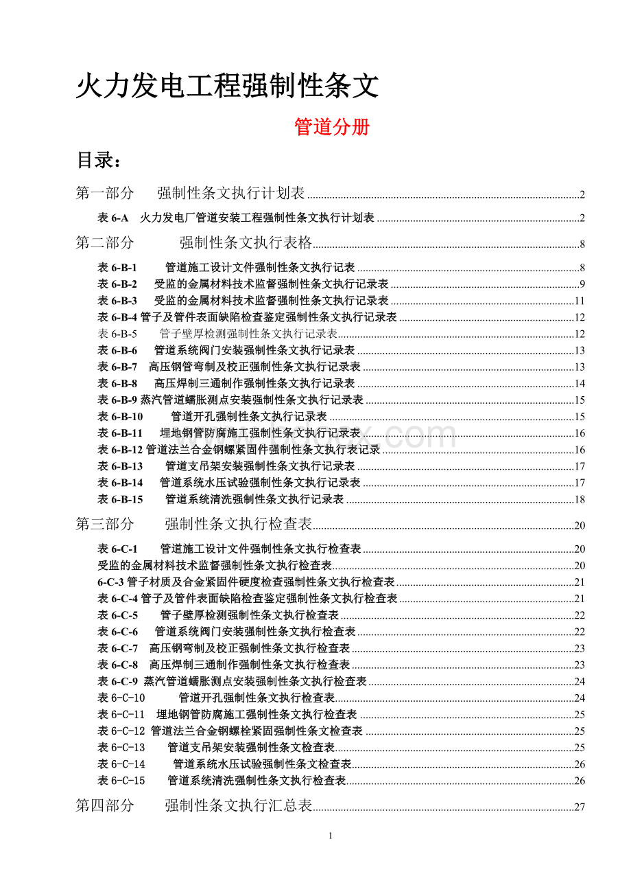 火力发电工程建设强制性条文最新版管道分册强条Word文件下载.doc_第1页