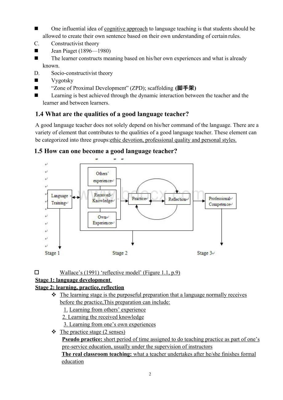 王蔷版的英语教学法复习笔记精华版.docx_第2页