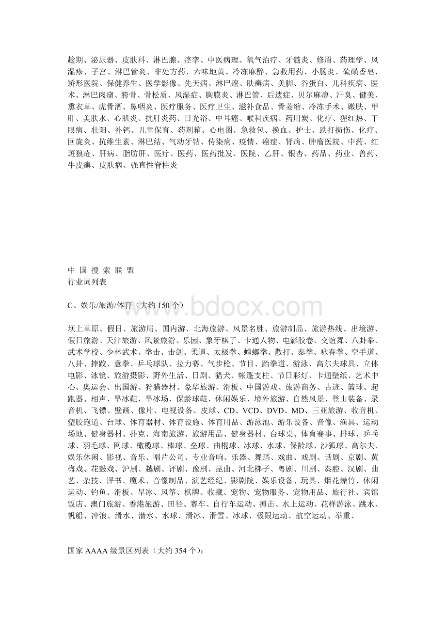 中国行业关键词列表大全.doc_第3页