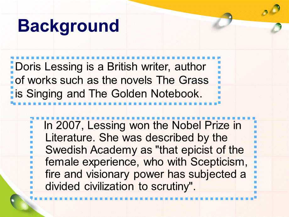 英国文学--作家作品介绍-Doris-Lessing.ppt_第2页
