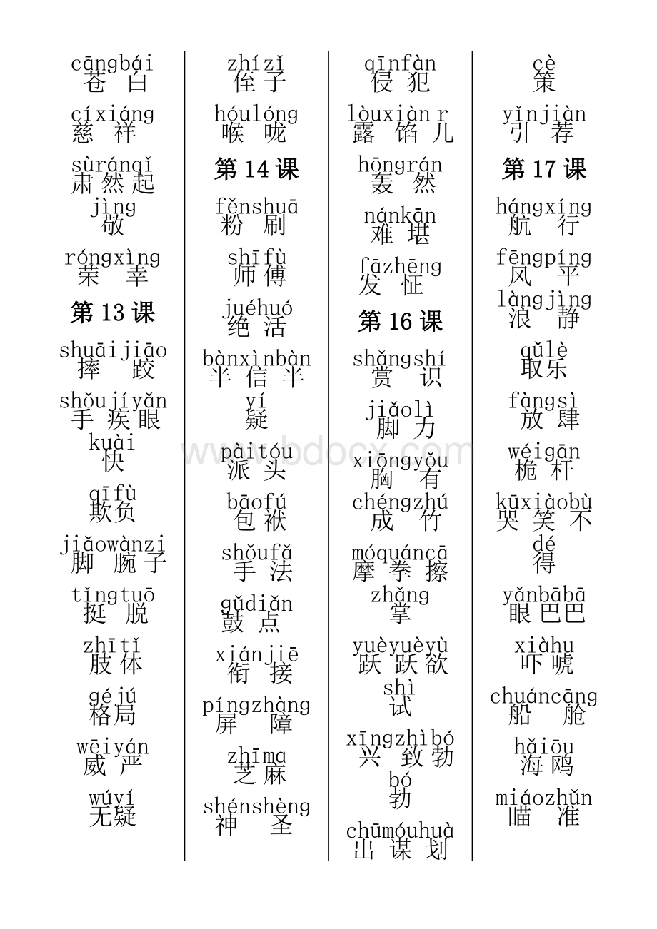 五年级语文下册部编版词语表Word文档下载推荐.doc_第2页