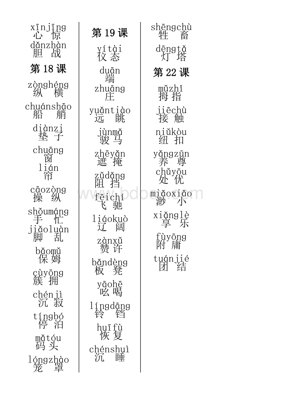 五年级语文下册部编版词语表Word文档下载推荐.doc_第3页