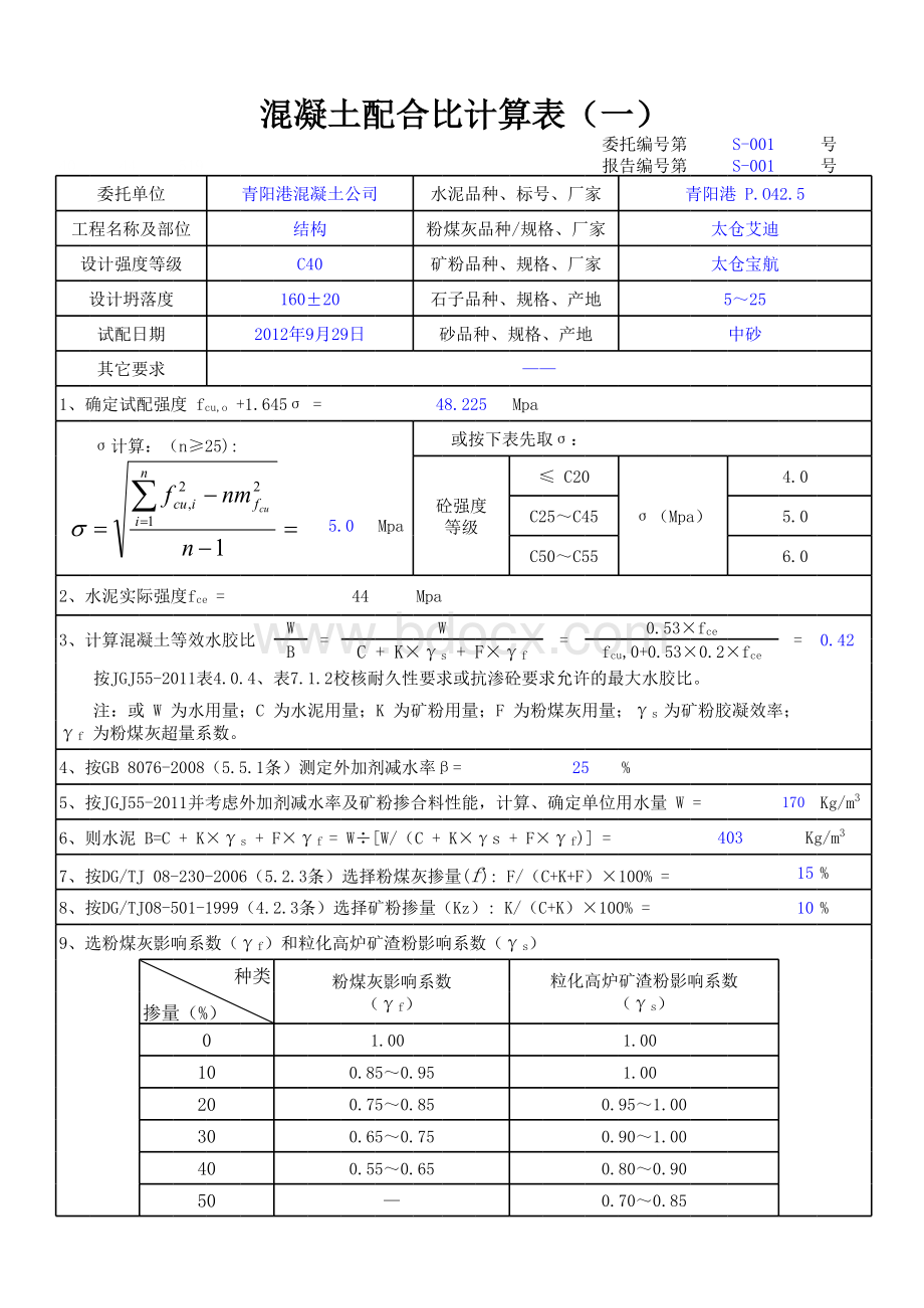 混凝土配合比自动计算表.xls_第2页