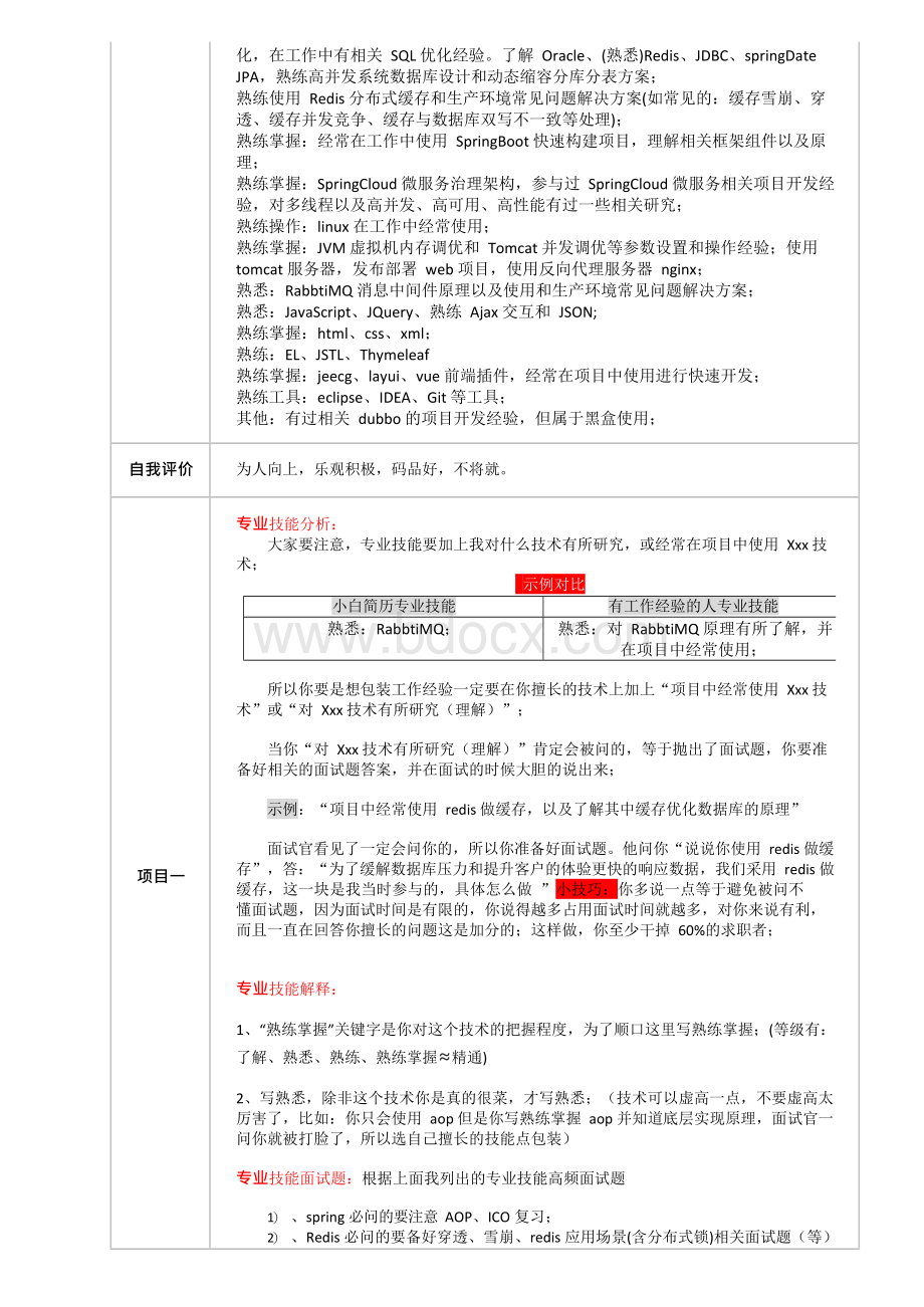 Java软件开发工程师简历问题技能点完整版v2.1.1Word格式文档下载.docx_第2页