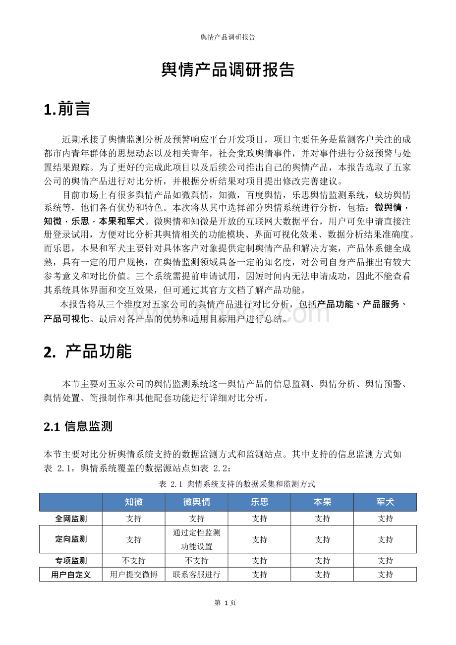 舆情产品调研报告Word文件下载.docx_第1页