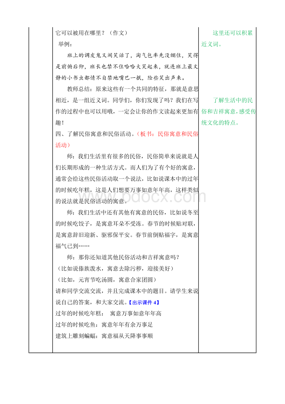 2020新教材部编版六年级下册语文6语文园地一教案带教学反思Word文档格式.doc_第3页