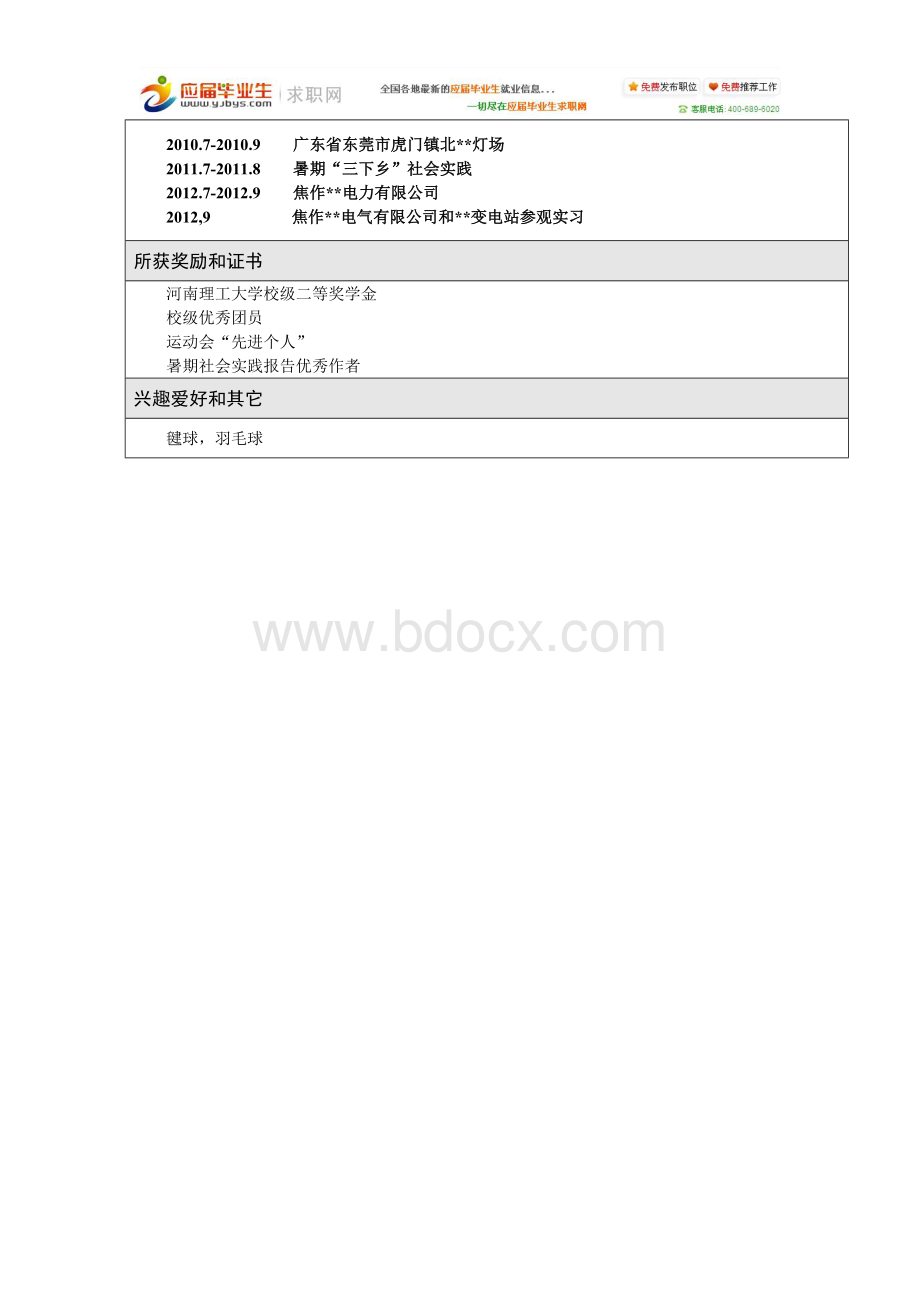 大学生求职简历文档格式.doc_第2页