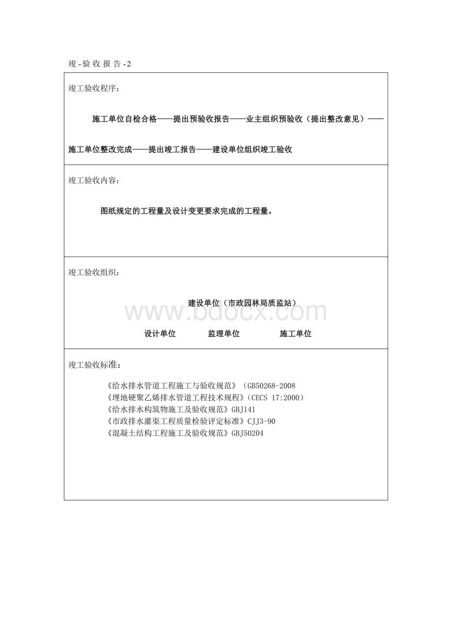 市政工程竣工验收报告模板Word文档下载推荐.doc_第2页