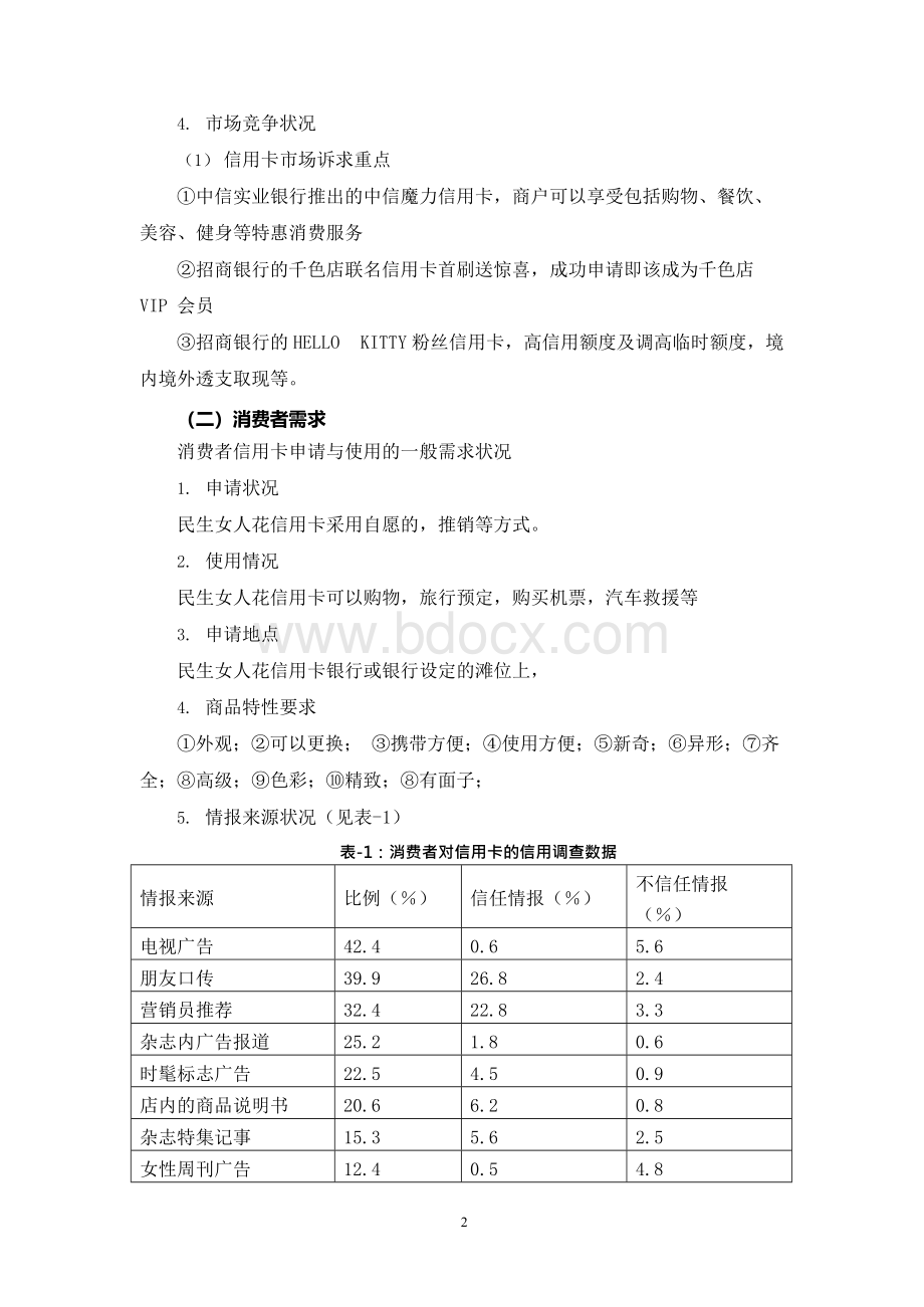 民生银行女人花信用卡营销方案设计Word格式.docx_第2页