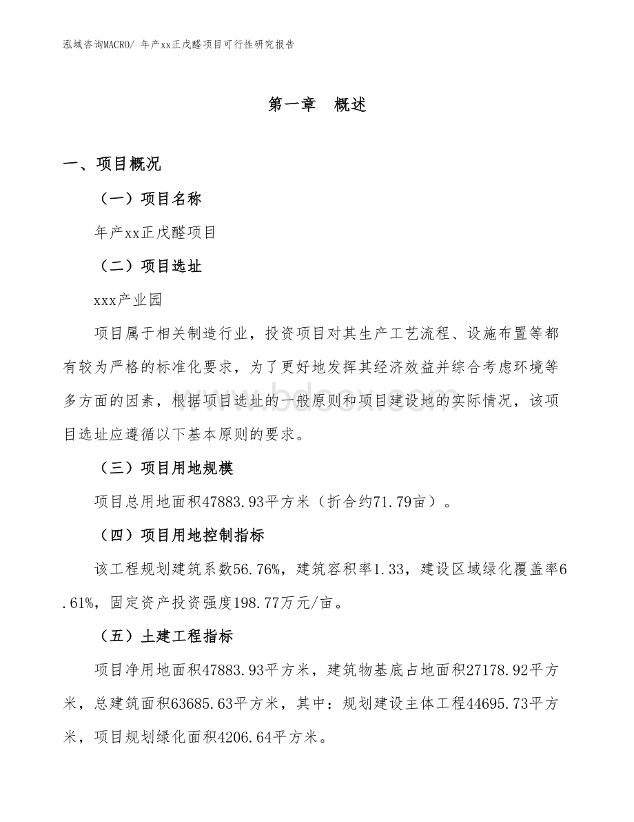 年产xx正戊醛项目可行性研究报告Word文档格式.docx_第2页