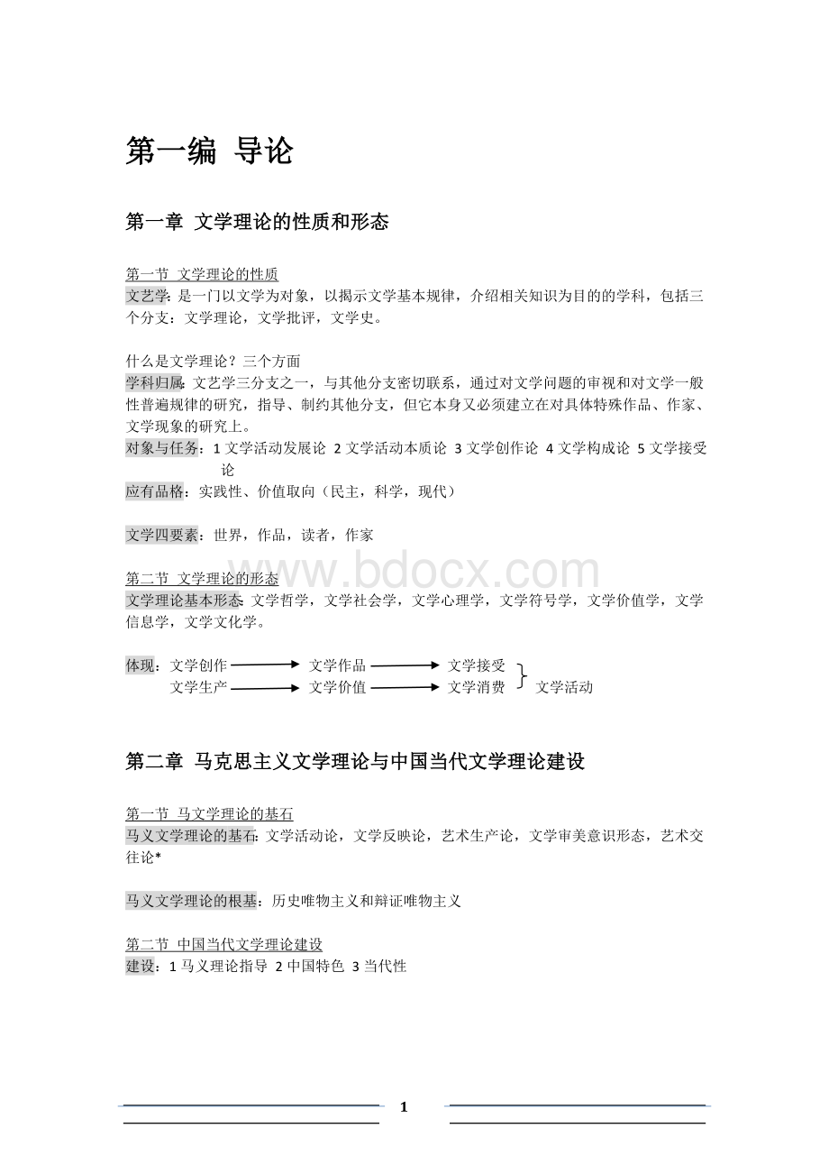 文学理论知识要点-考研总结Word格式文档下载.doc_第1页