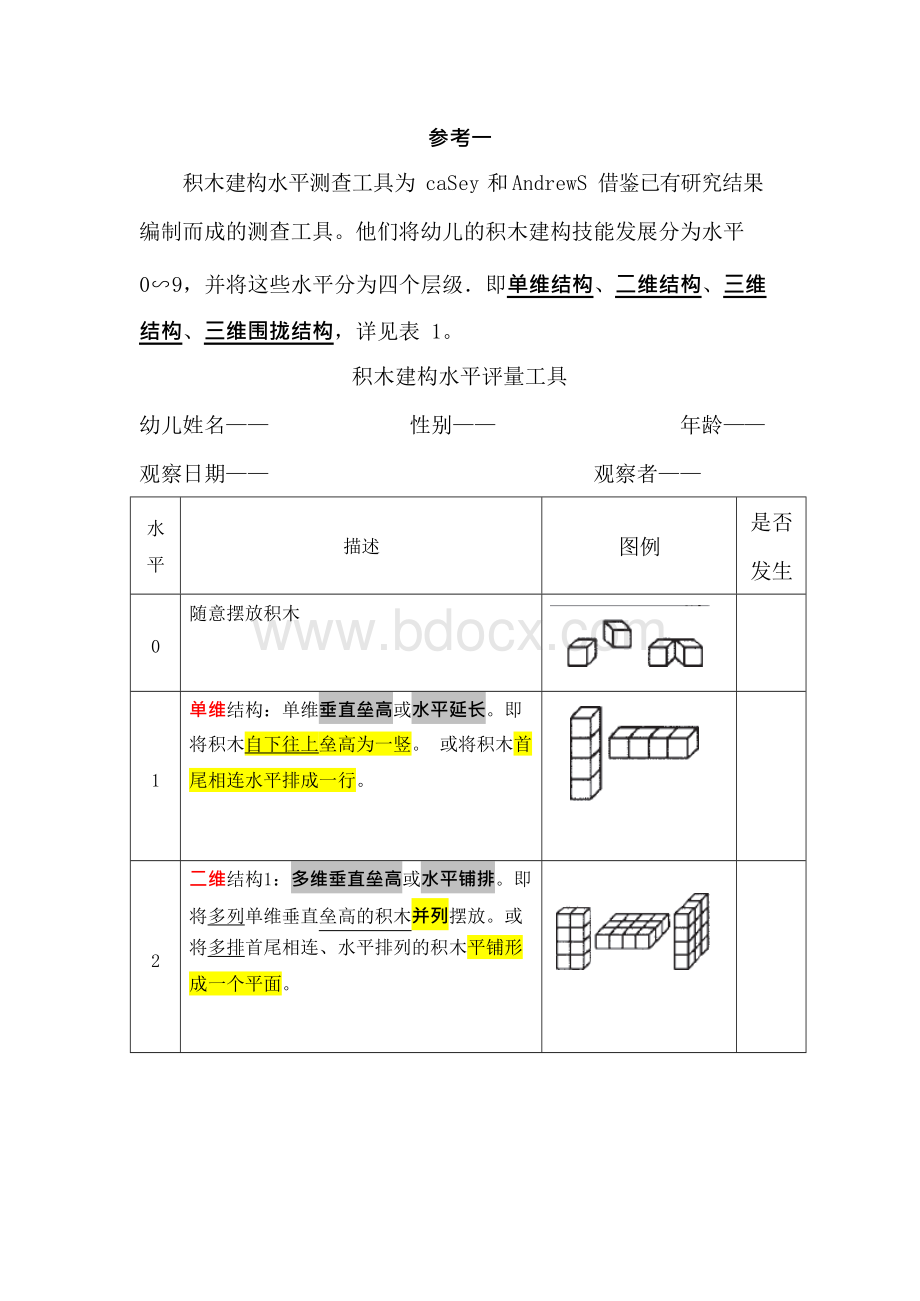 积木搭建技能发展阶段整理Word下载.docx_第1页