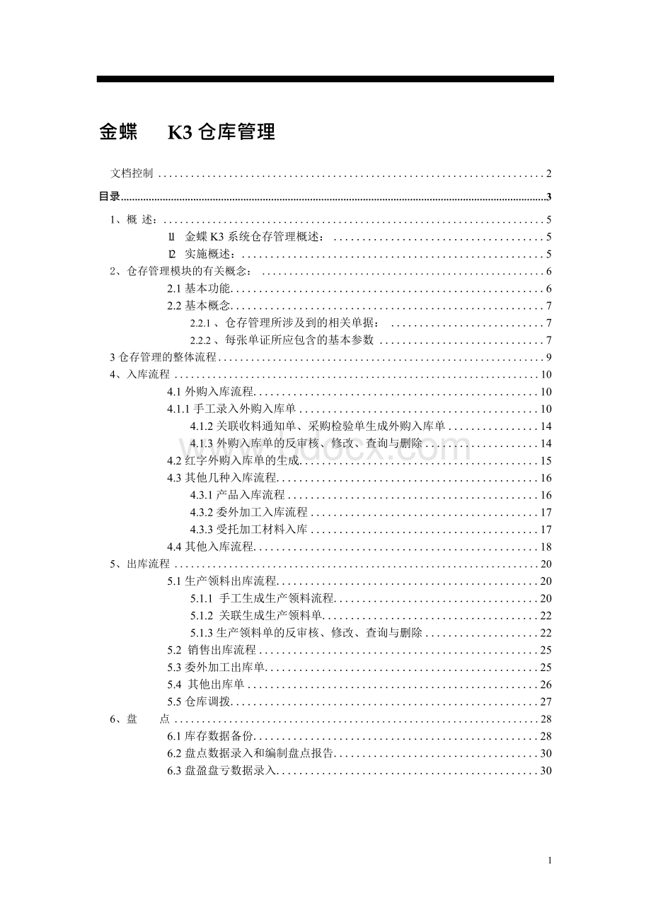 金蝶K3仓库管理操作手册.docx_第1页