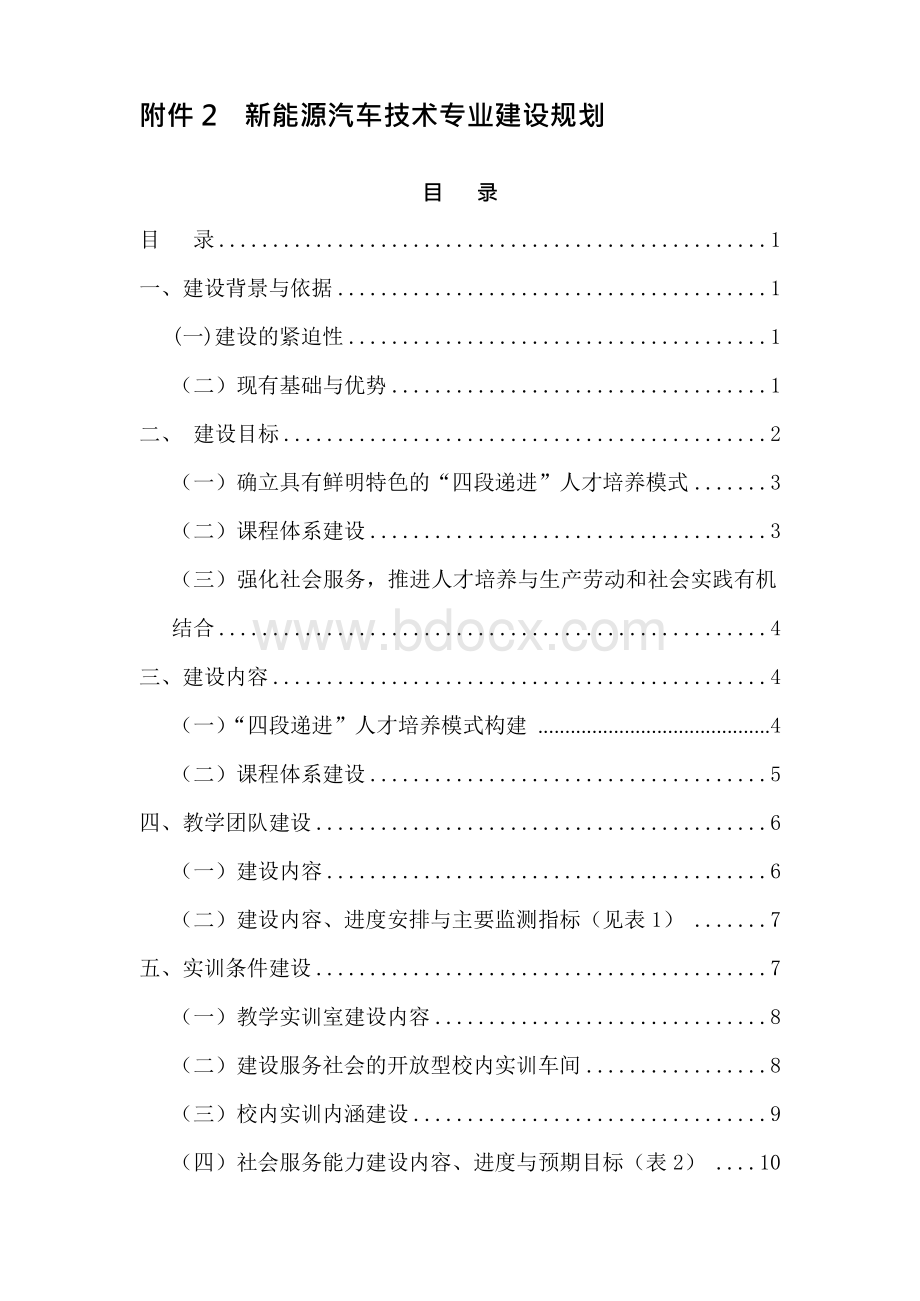 附件2新能源汽车技术专业建设规划Word格式文档下载.docx