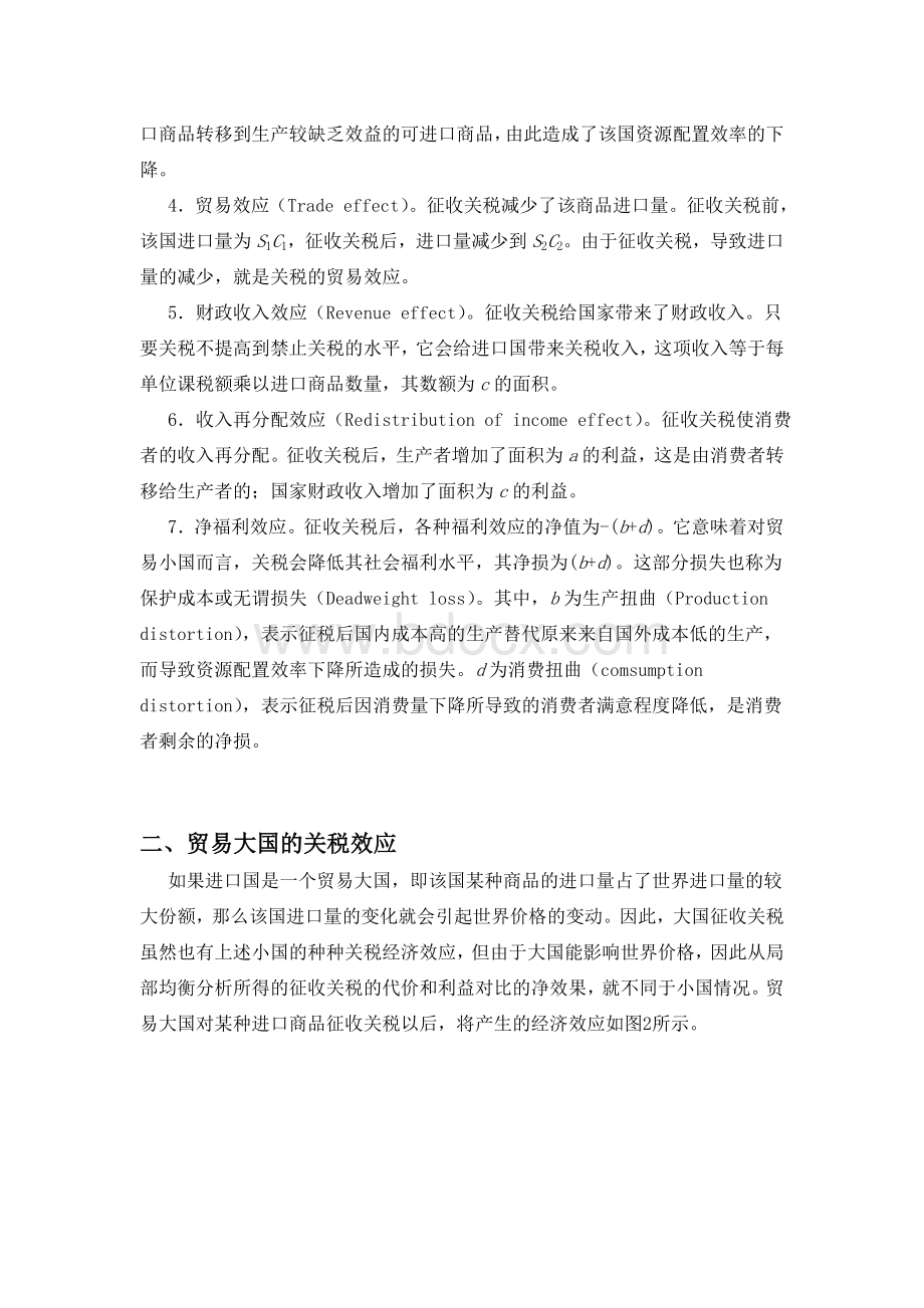 关税的经济效应分析Word文档格式.doc_第2页