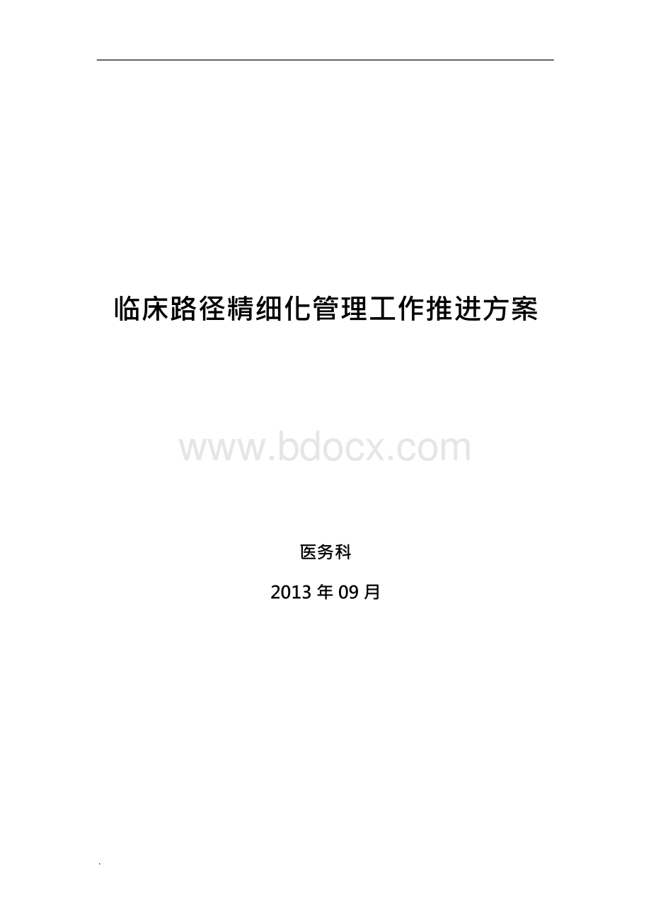 临床路径推进方案..docx