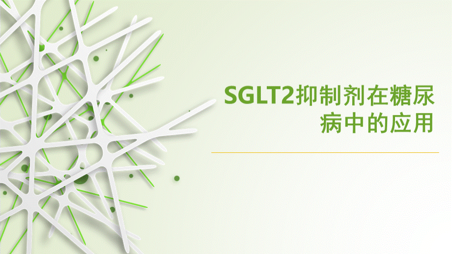 SGLT2抑制剂在糖尿病中的应用.pptx_第1页