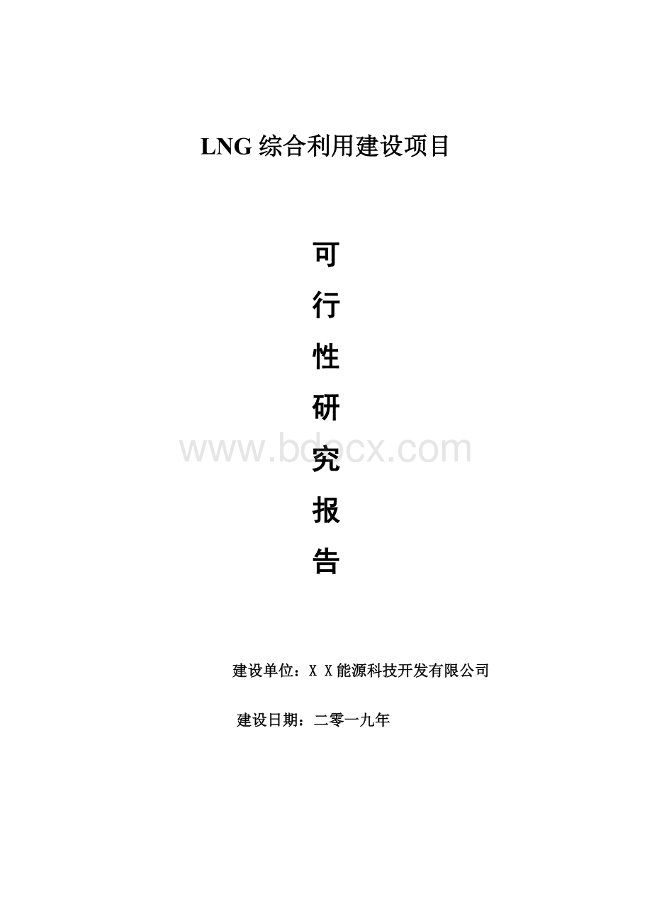 LNG综合利用项目可行性研究报告【申请可修改】Word格式.doc_第1页