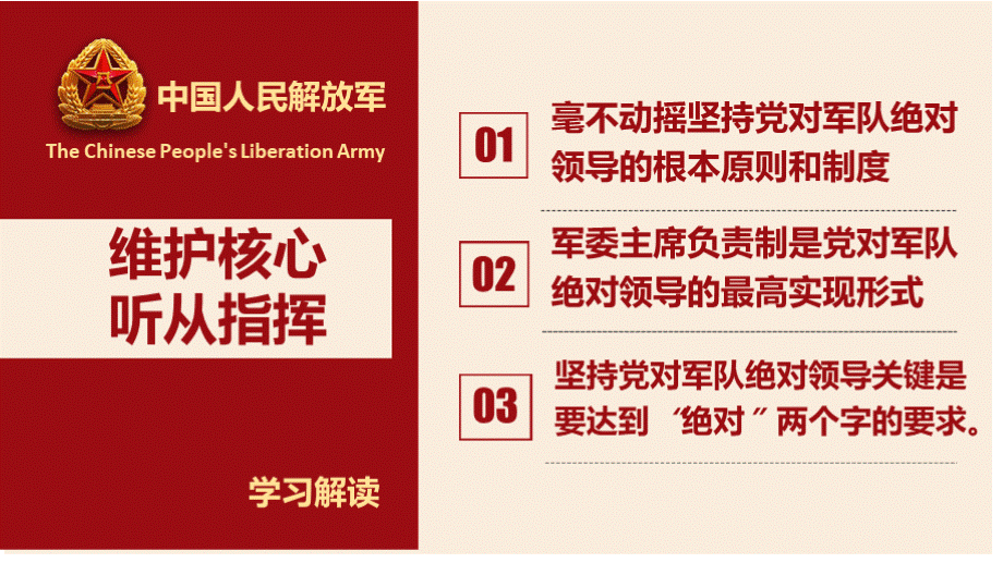 维护核心听从指挥主题教育活动专题二铸牢坚持党对军队绝对领导这个强军之魂ppt课件.pptx_第3页