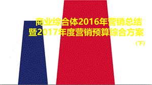 商业综合体2016年营销总结暨2017年度营销预算综合方案模板（下）.pptx