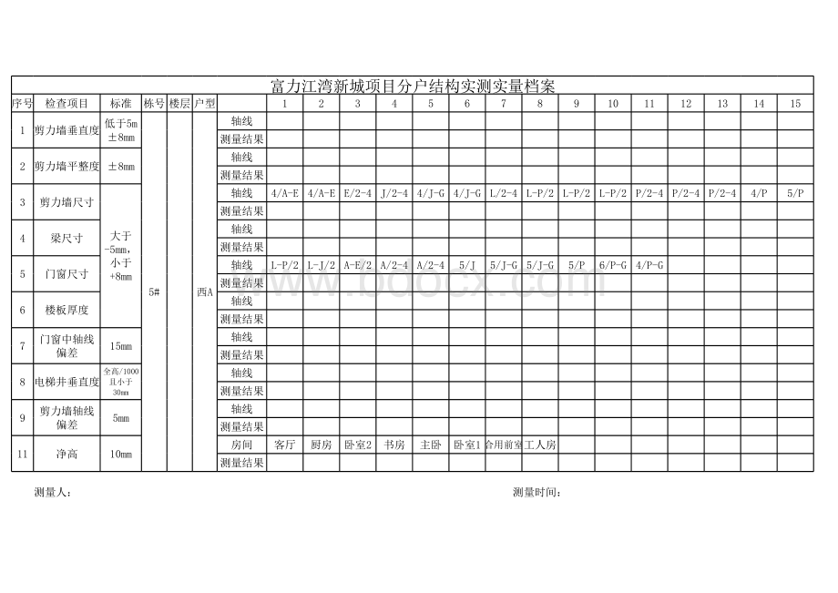主体及二次结构实测实量检查表表格推荐下载.xlsx_第3页