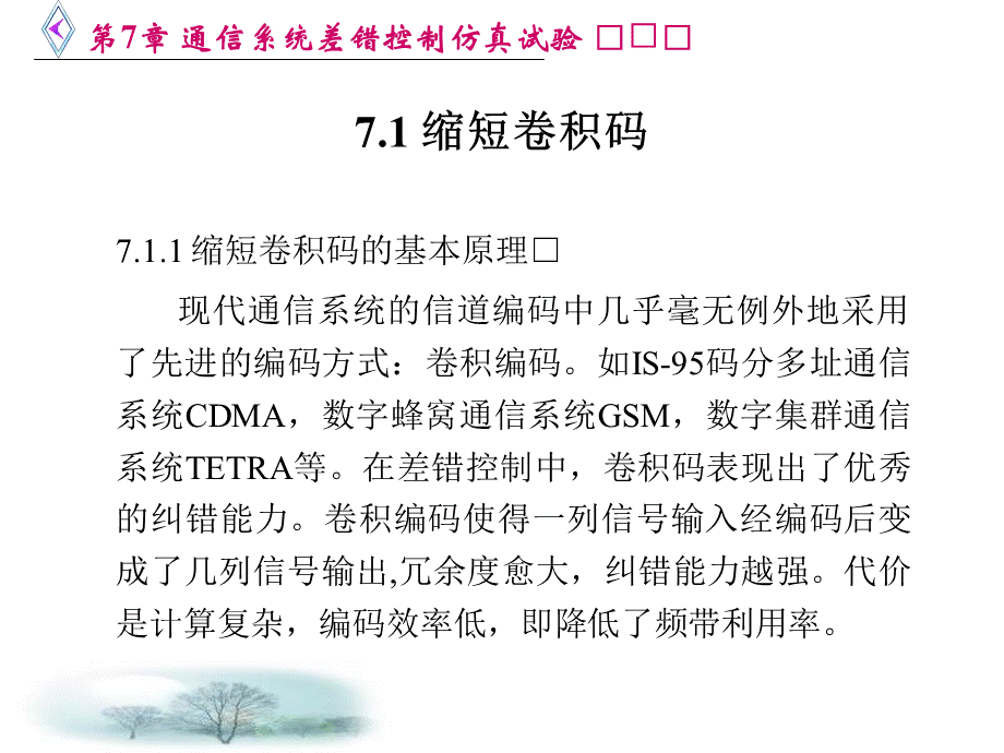 MATLAB仿真在通信与电子工程中的应用徐明远第7章通信系统差错控制仿真试验.ppt_第2页