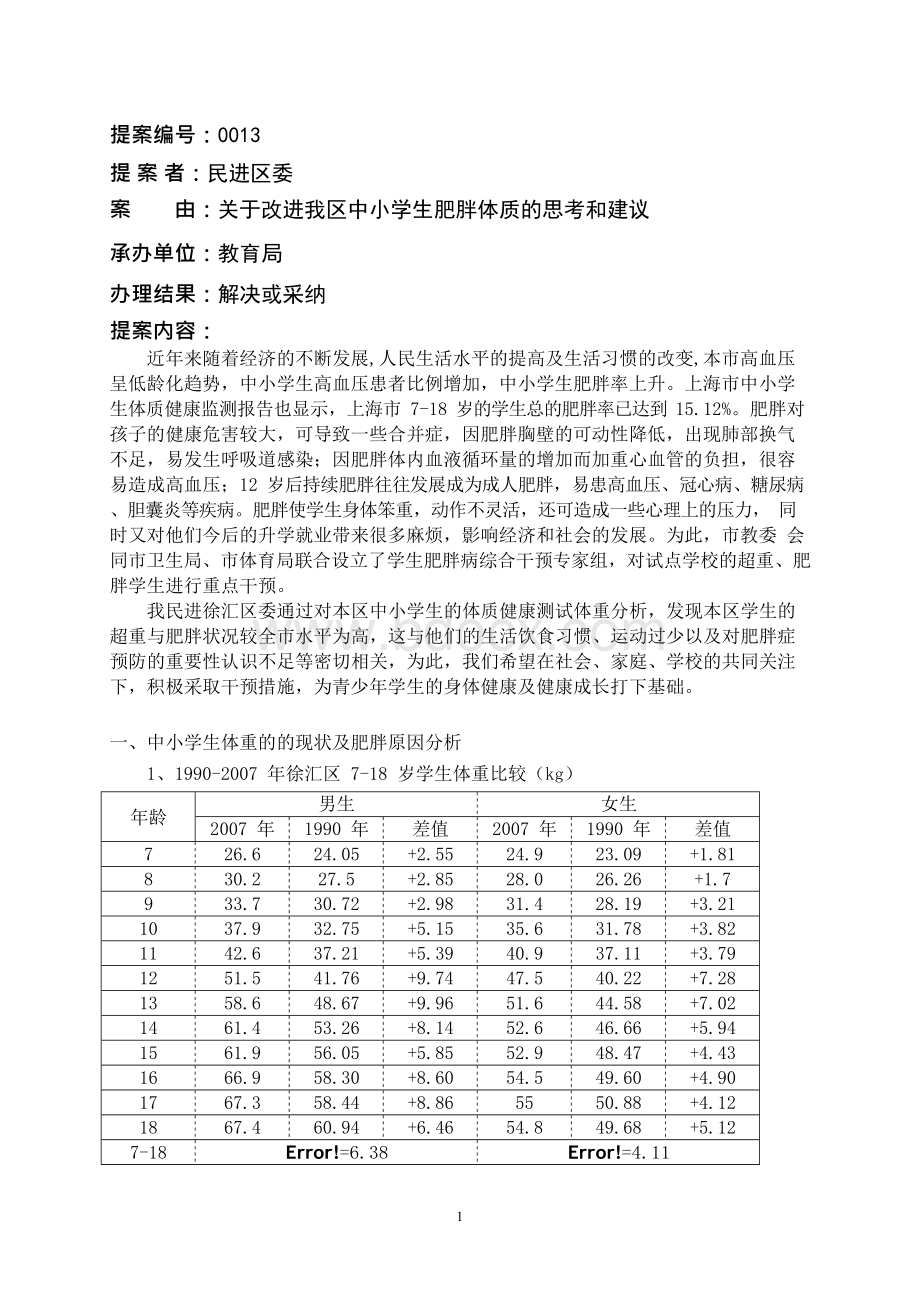 有关改进我区中小学生肥胖体质的思考和建议.docx