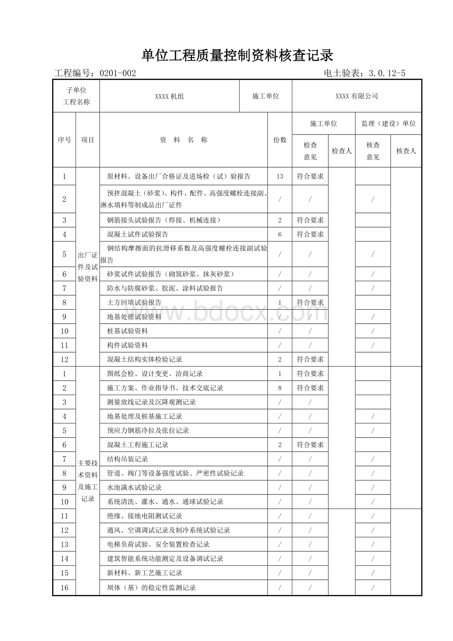 电力建设施工质量验收与评定附表全套.doc_第3页