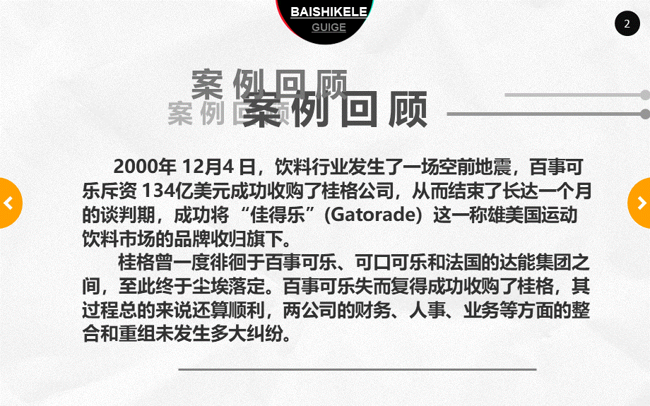 商务谈判案例-百事可乐并购桂格PPT文件格式下载.ppt_第2页