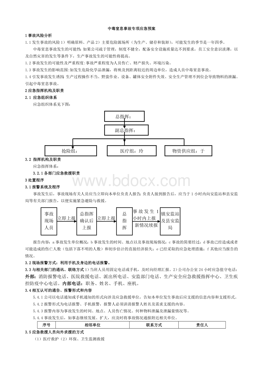 中毒窒息事故专项应急预案.doc_第1页