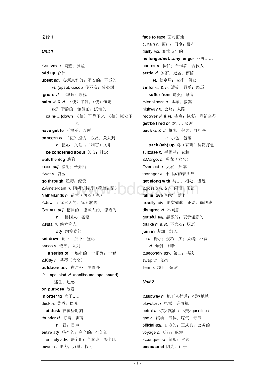 人教版高中英语单词表(超强完整版)Word文件下载.doc_第1页