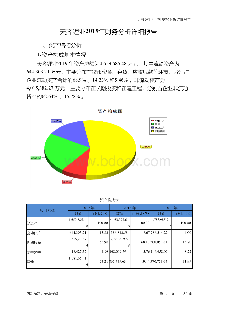 天齐锂业2019年财务分析详细报告文档格式.docx_第1页