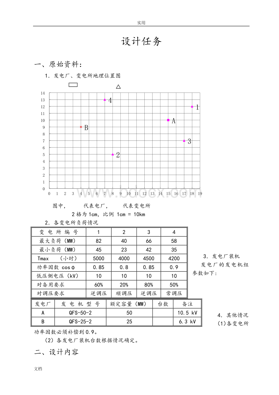 电力系统网络设计_东南大学电气工程系课程设计任务书.doc_第2页